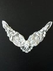 Lace Sequin Neck Piece- Cream EM133 CRM