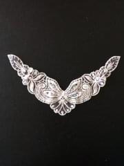 Lace Sequin Neck Piece- Light Pink EM133 LTPN