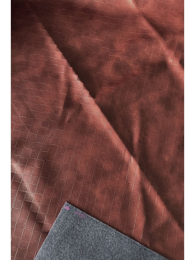 Leatherette PVC Upholstery Heavy Material- Brown Embossed SQ1037 BR