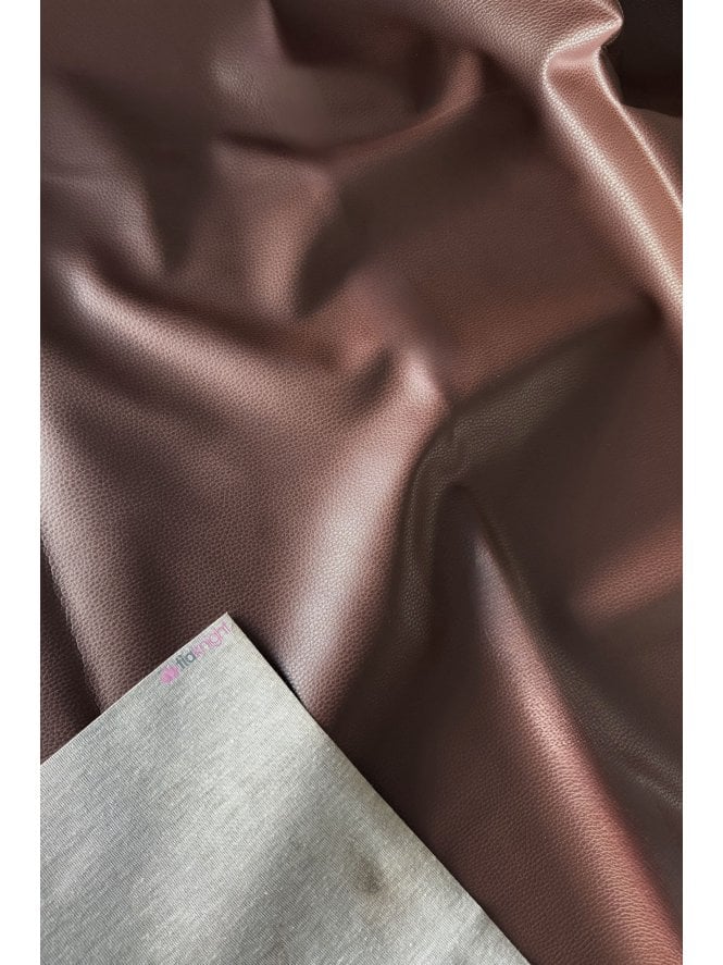 Leatherette PVC Upholstery Material- Brown SQ1039 BR