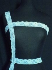 Light Blue Floral Lace Trim