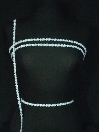 Light Blue/White Flower Trim
