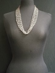 Light Mauve Stone Beaded Necklace