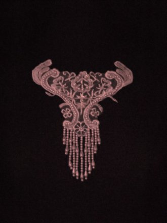 Light Pink Beaded Floral Lace Neck Piece