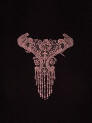Light Pink Beaded Floral Lace Neck Piece