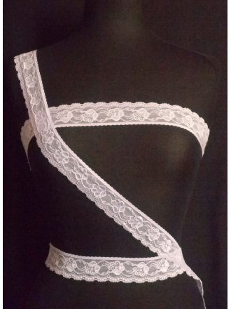 Lilac Floral Embroidered Lace Trim