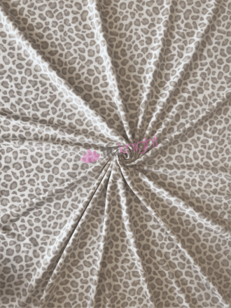 Loungewear Fleece Light-Weight Stretch Fabric- Snow Leopard SQ455 IVBR