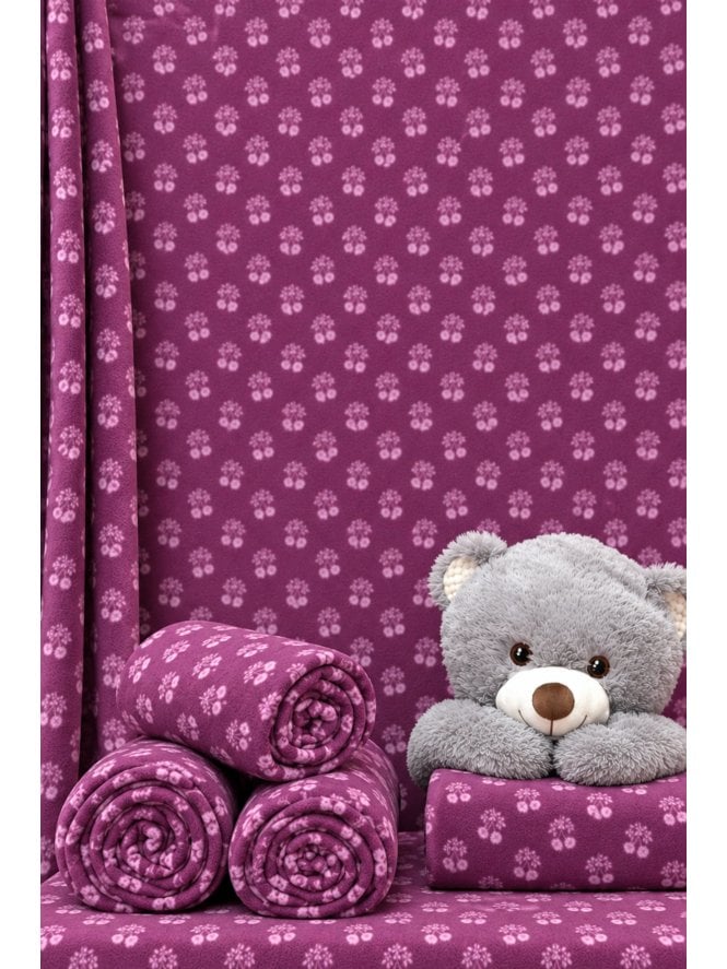 Loungewear Polar Fleece Light-Weight Stretch Fabric- Bouquets SQ1044 PLM