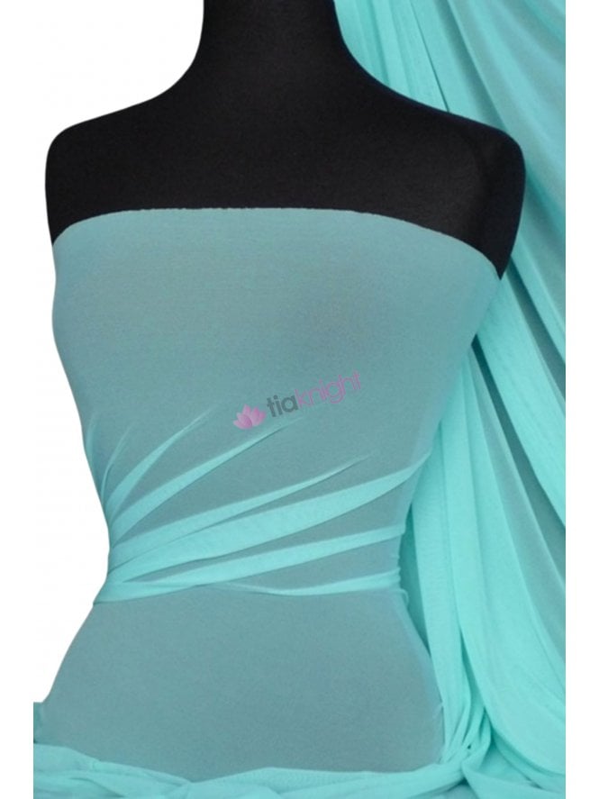 LT Power Mesh 4 Way Stretch Material- Aqua 109 LT AQ