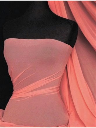 LT Power Mesh 4 Way Stretch Material- Dark Coral 109 LT DCRL
