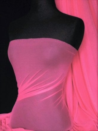LT Power Mesh 4 Way Stretch Material- Hot Pink 109 LT HTPN
