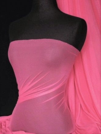 LT Power Mesh 4 Way Stretch Material- Punch Pink 109 LT PNCH