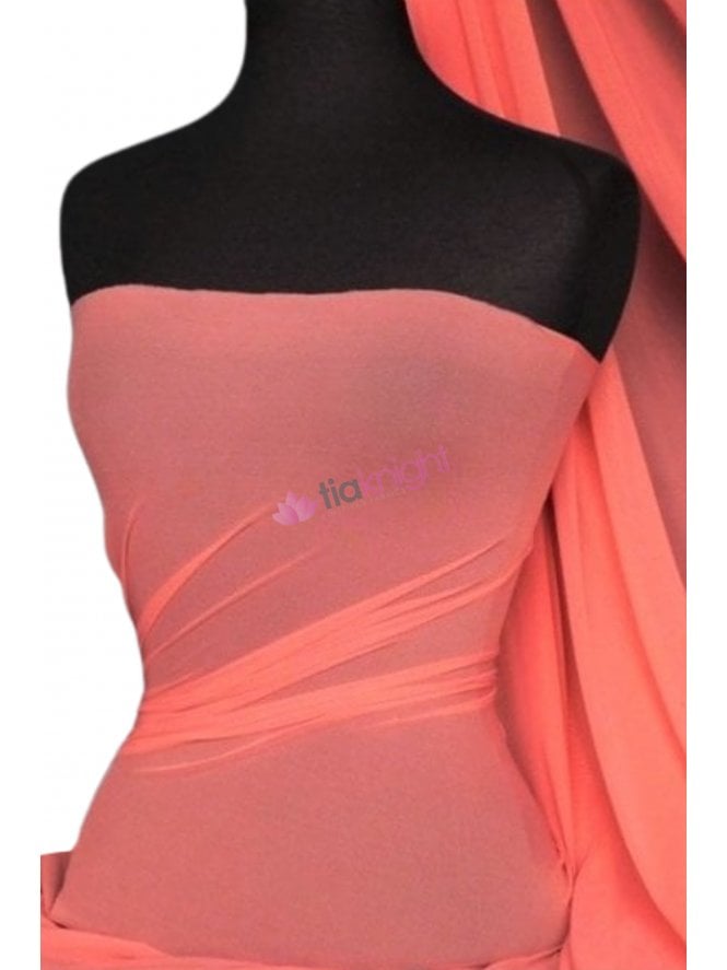 LT Power Mesh 4 Way Stretch Material- Salmon Pink 109 LT SLM