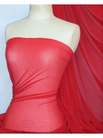 LT Power Mesh 4 Way Stretch Material- Tomato Red 109 LT TMRD