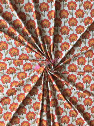 Luxe Heavy Matt Lycra 4 Way Stretch Fabric- Funky Florals SQ646 ORMLT