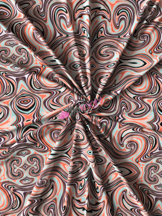 Luxe Heavy Matt Lycra 4 Way Stretch Fabric- Groovy Marble SQ647 ORMLT