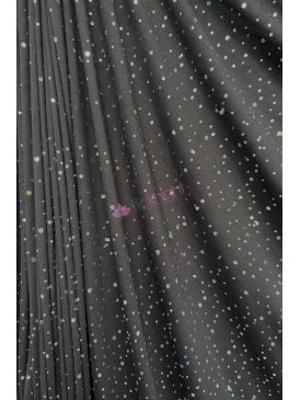 Luxe Heavy Matt Lycra 4 Way Stretch Fabric- Holographic Silver Sequins SQ974
