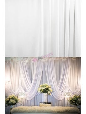 Luxe Matte Lycra (2.15 Metre Width) 4 Way Stretch Stage Display Long Width Heavy Material- White SQ180 WHT