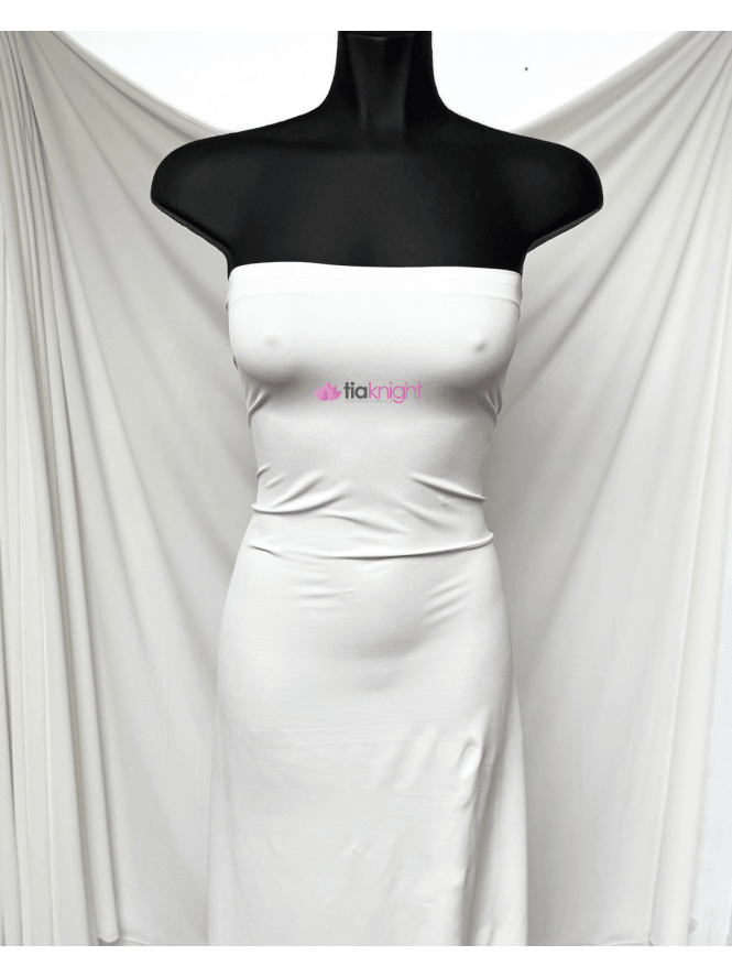 Luxe Printing Fabric P4P 4 Way Stretch Tricot- White