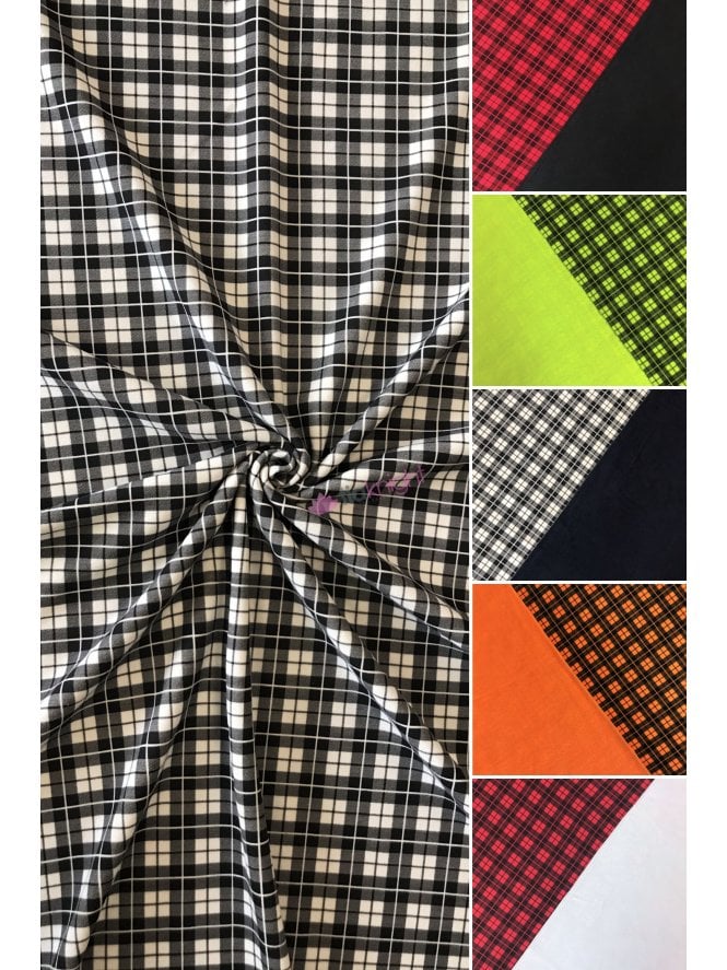 Luxurious Double Sided Bonded Anti-Pill Printed Fleece- Tartan SQ446