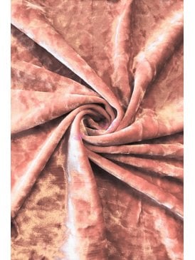Marble Texture Velvet Lycra 4 Way Stretch Fabric- Peach Q172 PCH