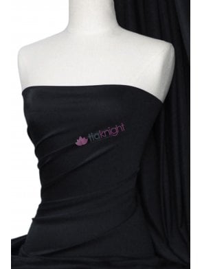 Matt Lycra 4 Way Stretch Fabric- Black Q56 BK