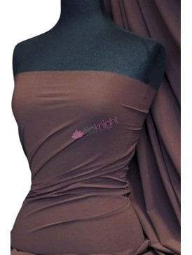 Matt Lycra 4 Way Stretch Fabric- Brown Q56 BR