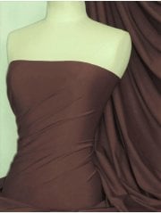 Matt Lycra 4 Way Stretch Fabric- Chocolate Brown Q56 CHOC