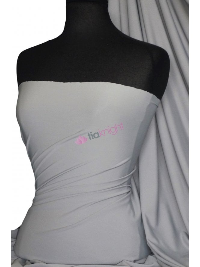 Matt Lycra 4 Way Stretch Fabric- Cloud Grey Q56 CGR