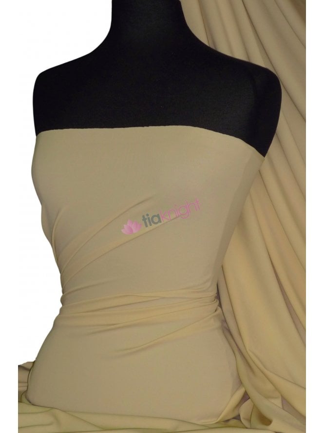 Matt Lycra 4 Way Stretch Fabric- Coffee Latte Q56 CFLT