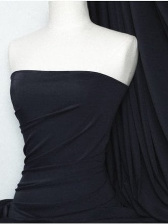 Matt Lycra 4 Way Stretch Fabric- Dark Navy Q56 DKNY