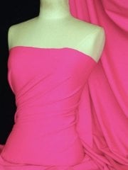 Matt Lycra 4 Way Stretch Fabric- Flo Pink Q56 FLPN