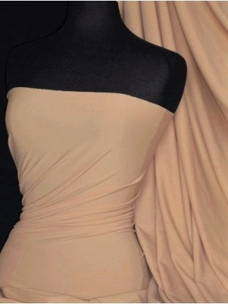 Matt Lycra 4 Way Stretch Fabric- Honey Beige Q56 HNBG