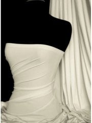 Matt Lycra 4 Way Stretch Fabric- Ivory Cream Q56 IVCRM