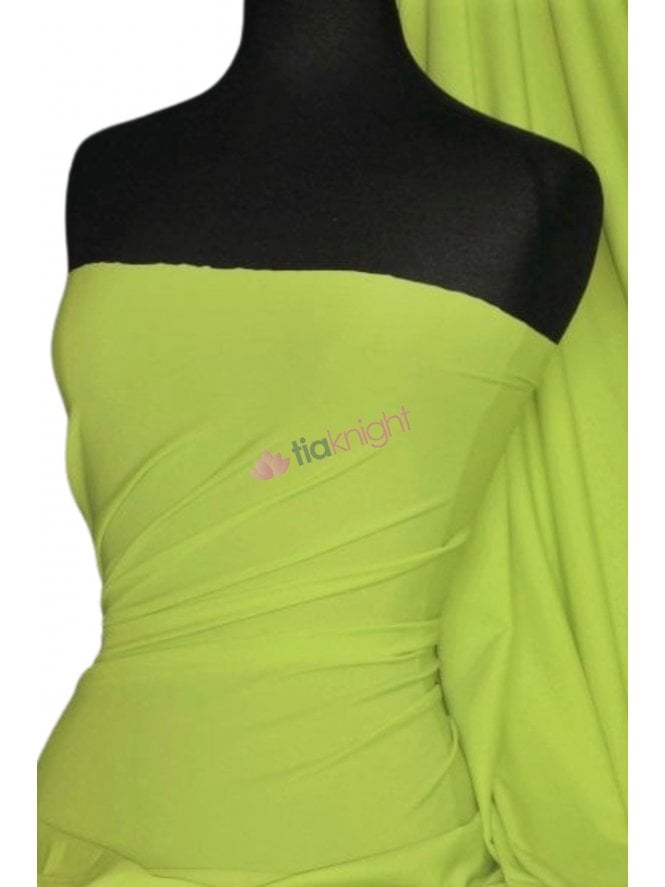 Matt Lycra 4 Way Stretch Fabric- Lime Green Q56 LMGR