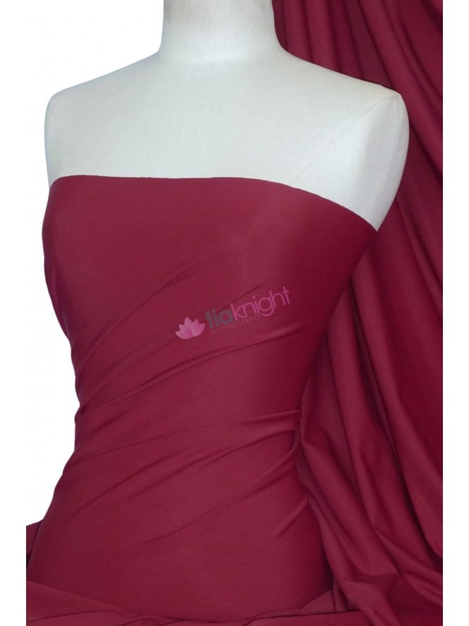 Matt Lycra 4 Way Stretch Fabric- Maroon Q56 MRN