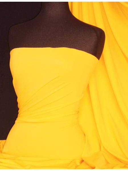 Matt Lycra 4 Way Stretch Fabric- Mid Yellow Q56 MDYL