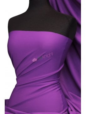 Matt Lycra 4 Way Stretch Fabric- Purple Grape Q56 GRP