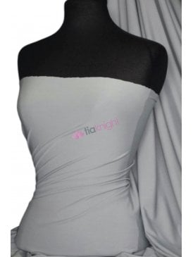 Matt Lycra 4 Way Stretch Fabric- Silver Grey Q56 SLV