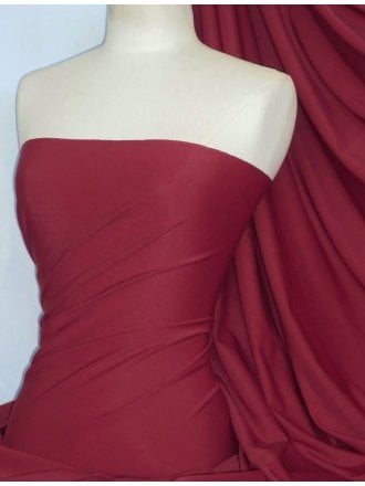 Matt Lycra 4 Way Stretch Fabric- Wine Q56 WN
