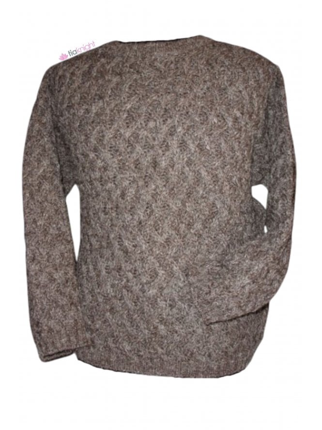 MEN'S Basket Weave Jumper- Earth Brown CV7 EBR