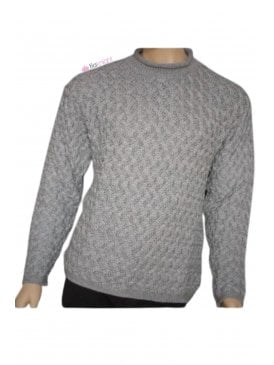 MEN'S Grey Basket Weave Jumper- CV6 GRY