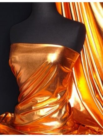 Metallic Foil Stretch Lycra Fabric- Bronze NG521 BRZ