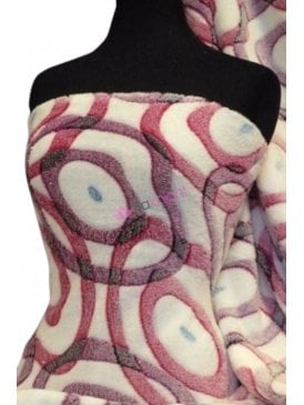 Micro Fleece Ultra Soft Fabric- Pink Abstract Q1124 PN