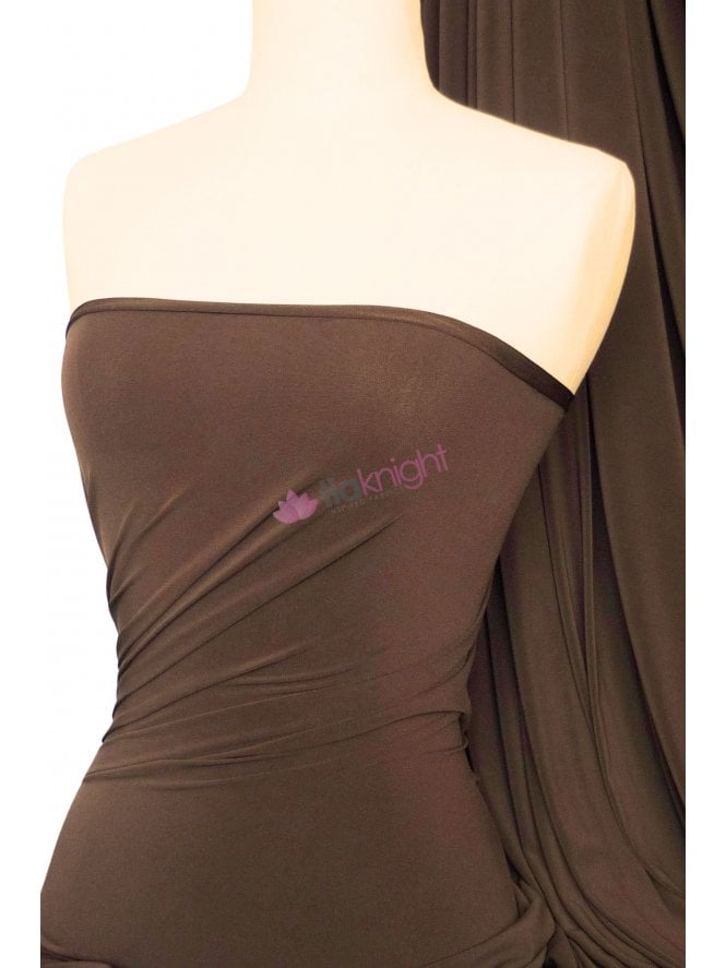 Micro Lycra 4 Way Stretch Fabric - Dark Mocha Q259 DKMCH