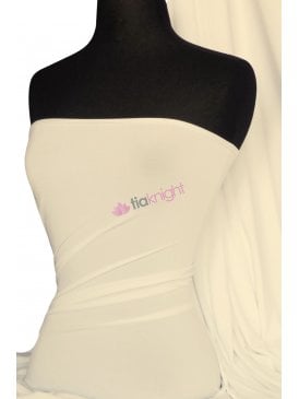 Micro Lycra 4 Way Stretch Fabric - Ivory Cream Q259 IVCRM