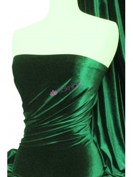  Micro Velvet Velour Fabric Luxuriously Soft Velvet- Bottle Green MVEL22 BTGR