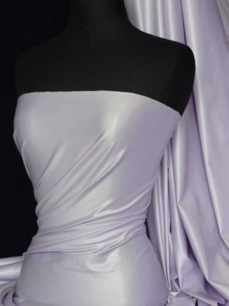Micro Wet Look Stretch Lycra Fabric- Pastel Lilac Q925 PLLC