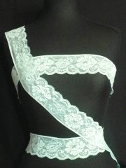 Mint Floral Embroidered Lace Trim