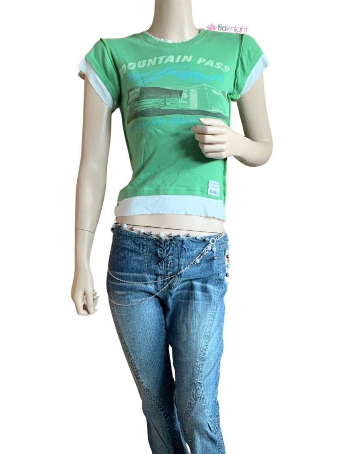 Mountain Pass 100% Cotton Short Sleeve T-Shirt- Sage Green